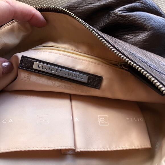 Elliott Lucca  bronze leather shoulder bag - Picture 8 of 12
